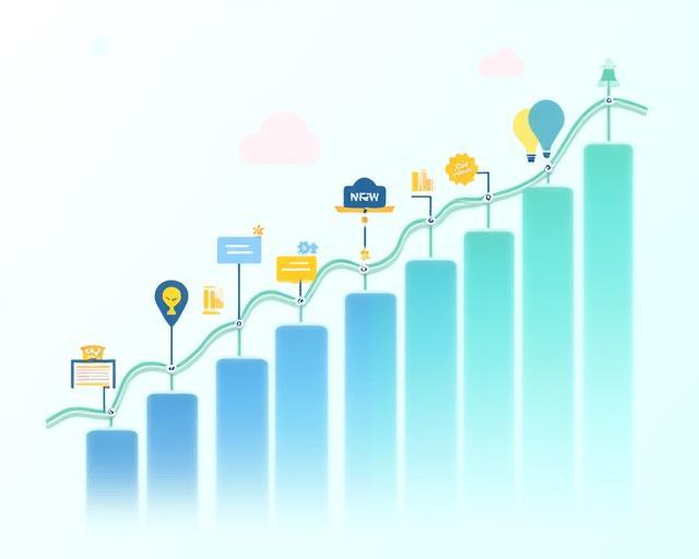 Timeline infographic showing FreshNetworkSpace's growth milestones