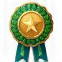Eco-friendly commitment badge and certification icon