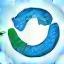 Eco-friendly water recycling icon