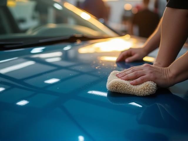 Car waxing and polishing with premium eco-friendly wax at FreshNetworkSpace